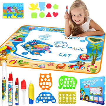 Tapis dessin eau 100x70cm tapis dessin enfant tapis magique dessin eau livré avec divers accessoires cadeaux éducatifs pour enfants